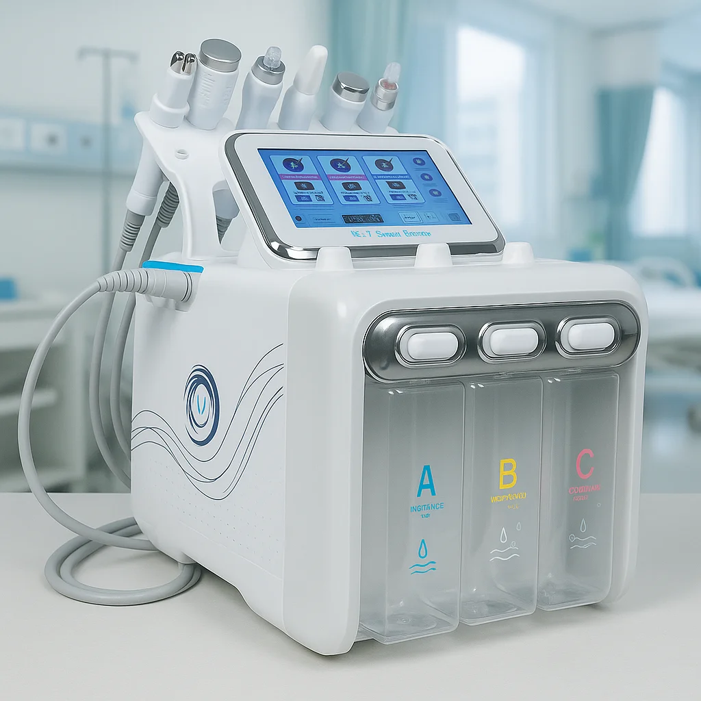 Urządzenie kosmetyczne do hydrafiltracji, pielęgnacji twarzy, oczyszczania, peelingu, usuwania zaskórników, małej bąbelkowej maszyny.