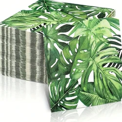 20-piece tropical palm leaf napkin disposable Hawaiian foliage paper napkin, holiday wedding birthday party decorations