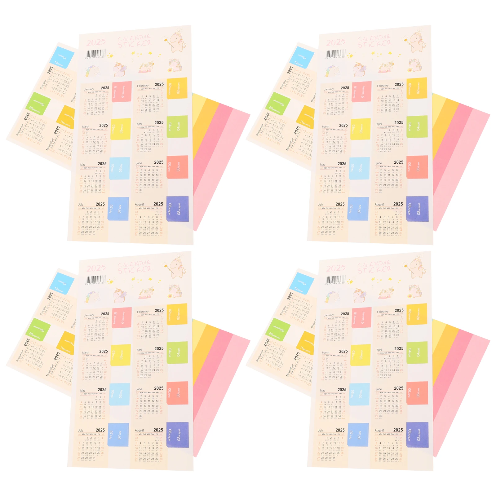 

6 Sets Index Stickers Colorful Monthly Tabs Planner Labels Material Easy DIY Notebooks School Agendas ganizers Stickers