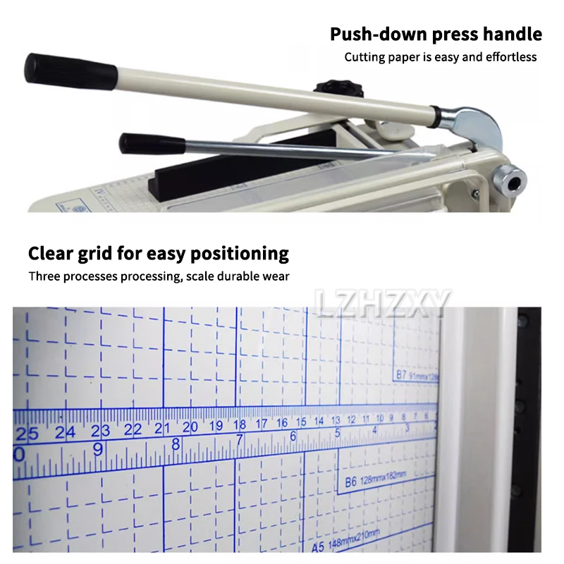 868 A4 Manual Paper Cutter Heavy Duty Guillotine Trimmer 0.1-40mm Sheets Shredder for Factory School Office Accessories