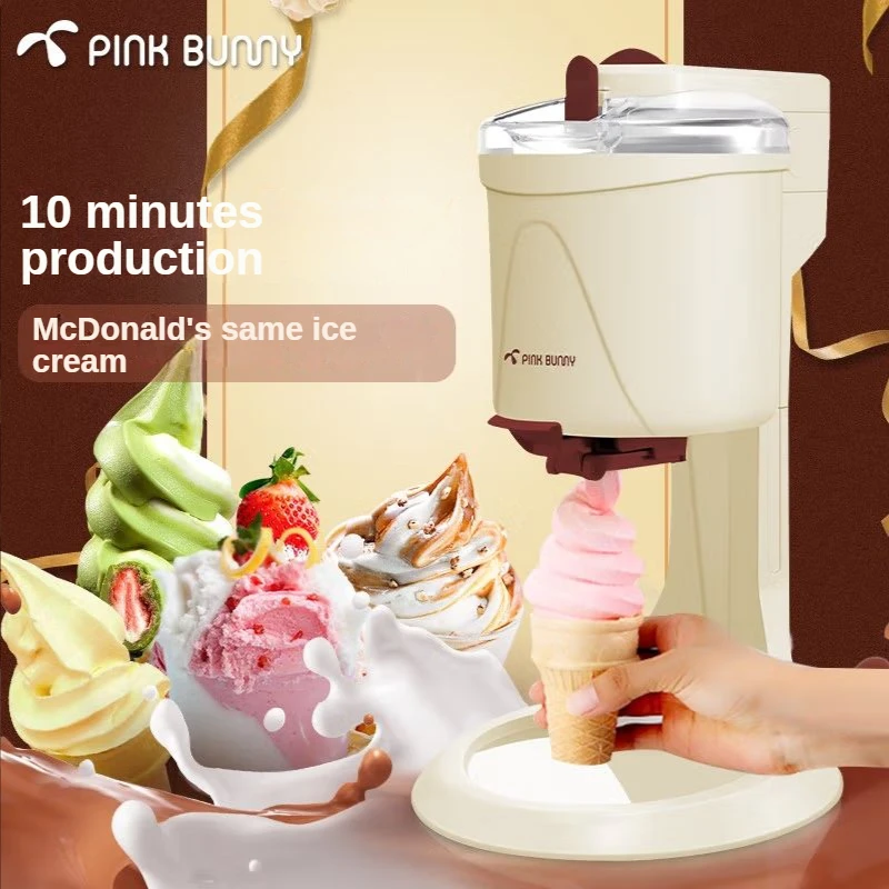 Pink Bunny Ice Cream Machine Home Ice Cream Machine Ice Cream Machine Fully Automatic Desktop Homemade Cone Yogurt Machine