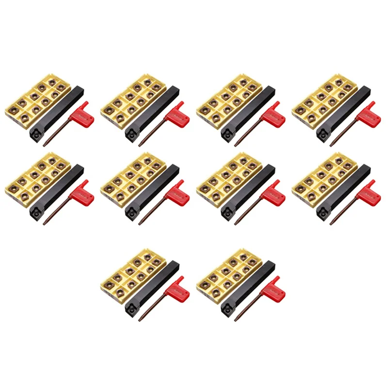 

ABMS-10X SCLCR1212H09 Держатель токарного станка с 100 шт. CCMT09T304-PM Лезвия Вставка с ЧПУ 100 мм