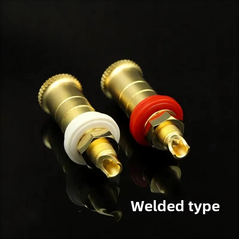 

Pure copper plated sand gold terminal post, power amplifier speaker terminal socket plated rhodium silver plated purple copper