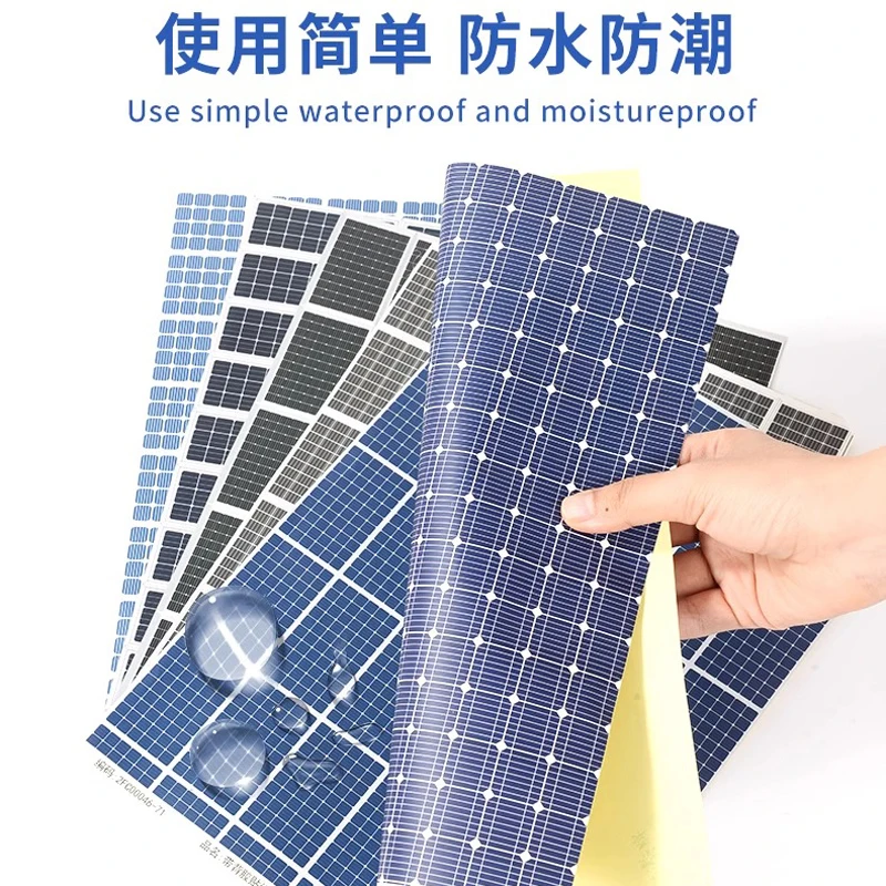 Autocollants de panneaux solaires modèle Architectural, pour Table de sable, panneaux solaires photovoltaïques simulés avec support adhésif pour l'éducation