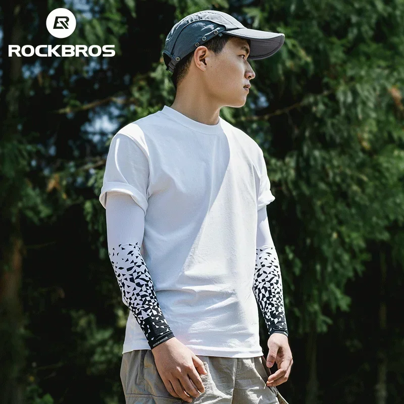 

ROCKBROS Ice Silk Bicycle Sleeves Anti-UV Sunscreen Running Cycling Sleeve Fishing Bicycle Outdoor Breathable Unisex Arm Cover