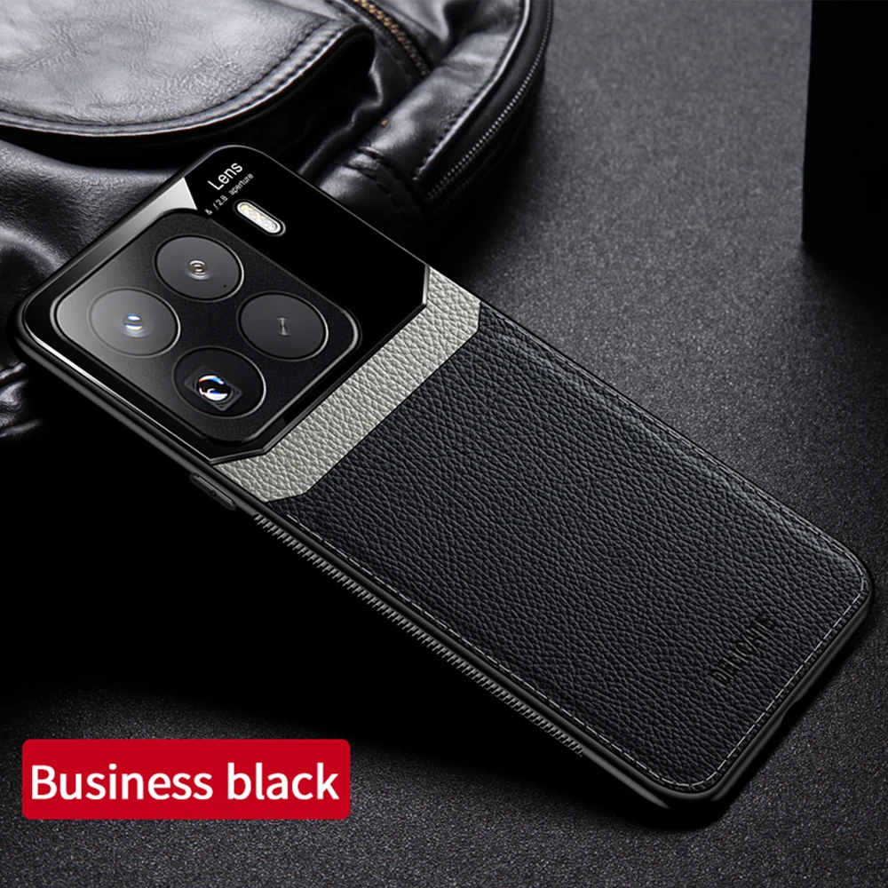 Case for Xiaomi 15 Pro 5G Xiomi 15Pro Leather Plexiglass Silicone Protection Hard Shockproof Phone Cover Xiaomi15Pro Shell Coque