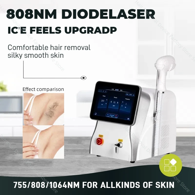 

New Diode Laser Epilator Triple Wavelength 4000W Power 755nm 808nm 1064nm Painless Permanent Hair Removal