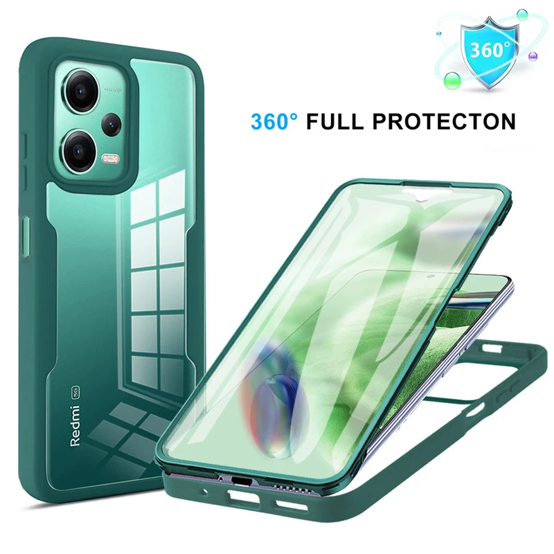 

Shockproof 360 Full Cover For Xiaomi Poco X5 Pro 5G Clear PC With Screen Protection Case For Poko Little X5 X 5 Pro X5pro Funda