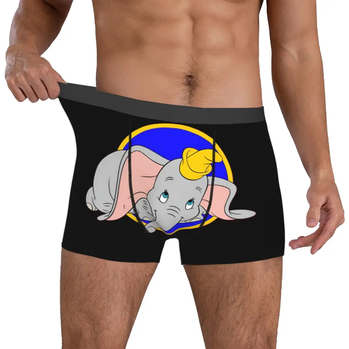 

Мужские трусы-боксеры с забавным принтом Dumboes, удобные, милые, с мультяшным рисунком