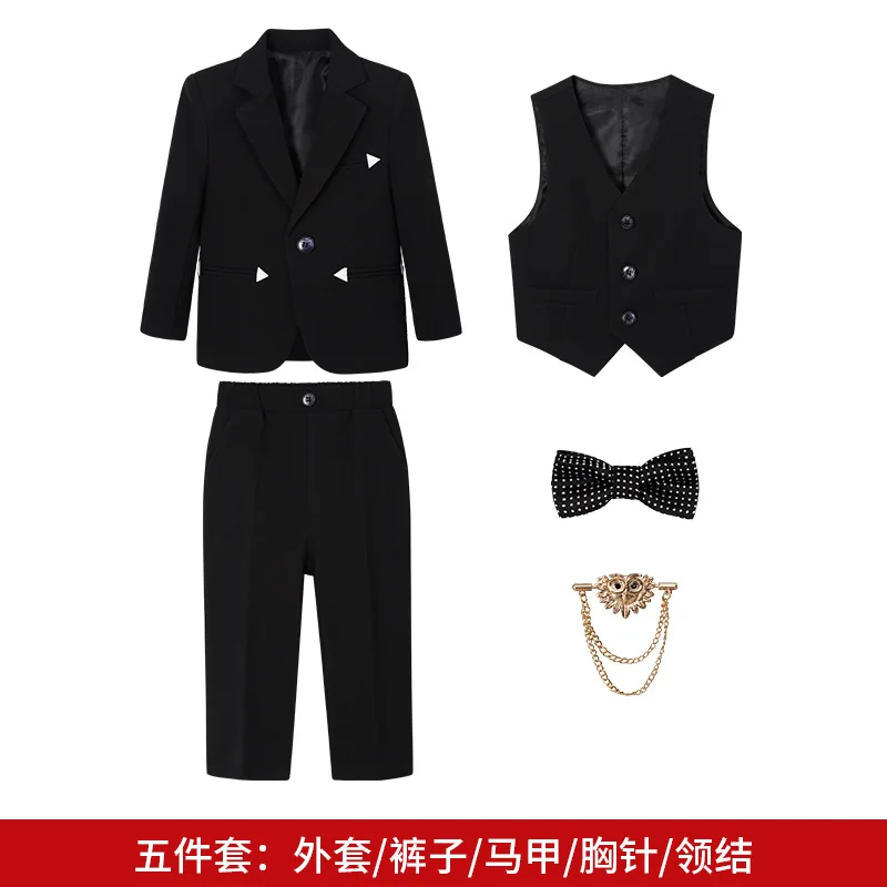 

Boys Wedding Suit Spring/Autumn New Kids Host Speech Piano Performance Blazers Set 8 To 12 Years Children Birthday Party Costume