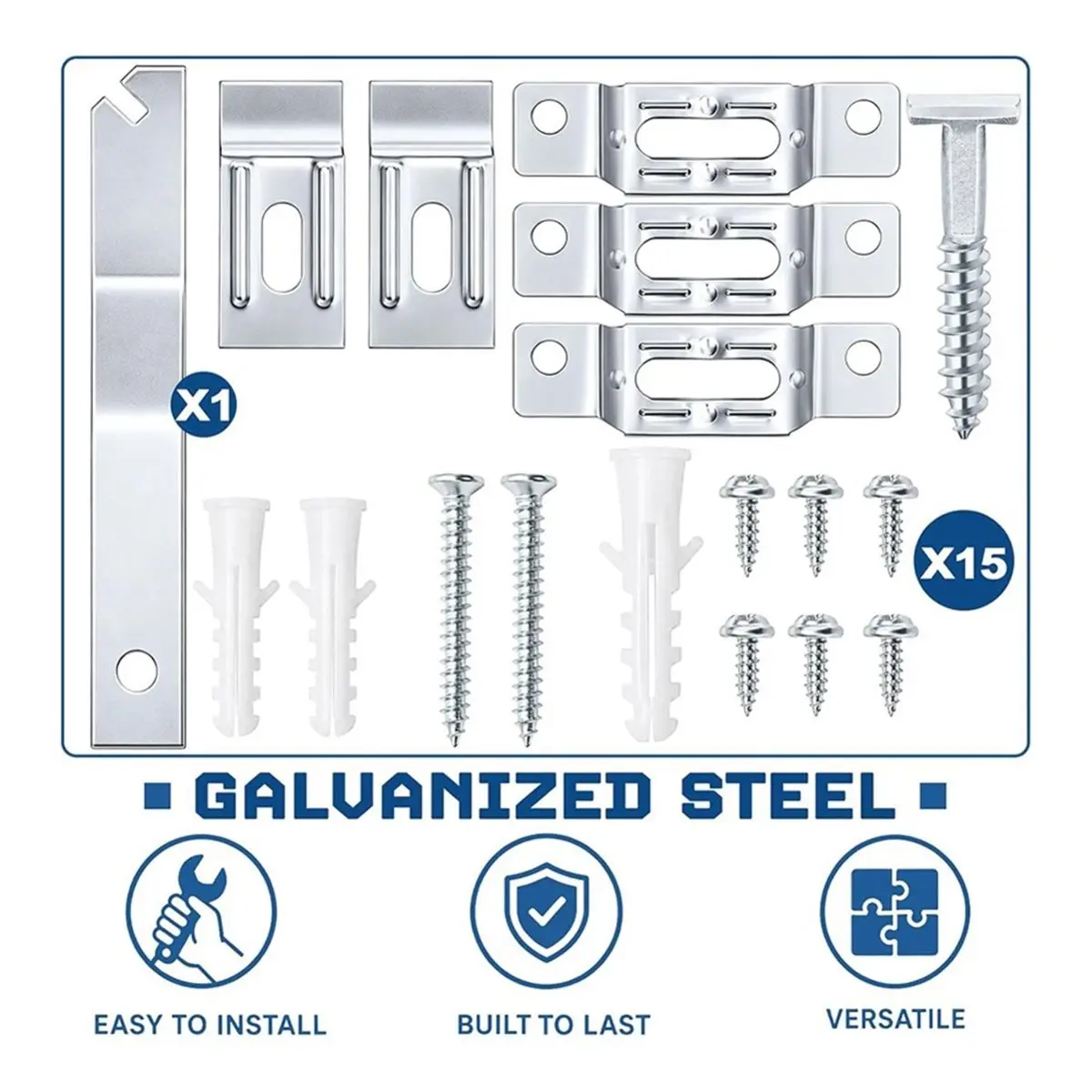 【CYBER MONDAY】Frame Lock Security Hanging Kits 15 Set, Picture Hanging Hardware for Artwork, Museum, , Hotel