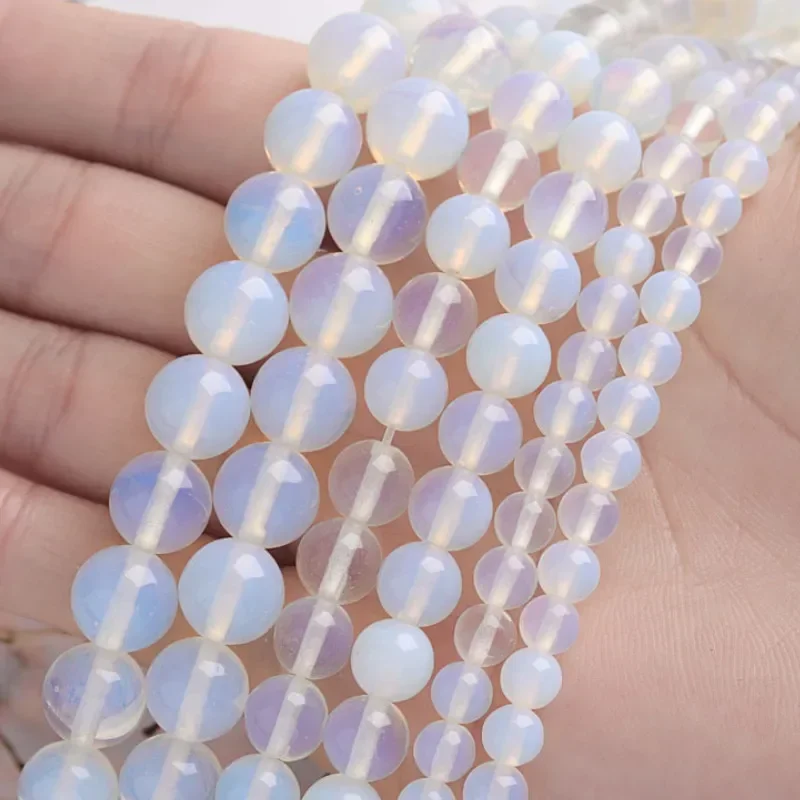 

15inch 4/6/8/10 Round Opal Loose Beads Handmade DIY Bracelet Jewelry Accessories Making Wholesale