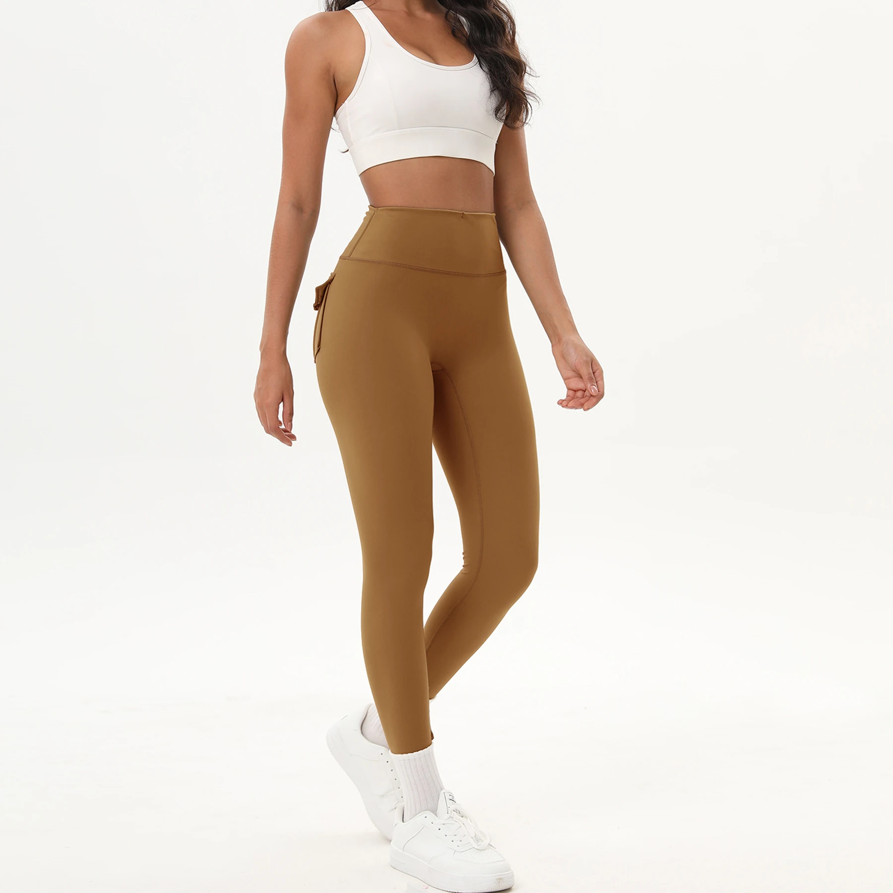 Legging de yoga avec poche pour femme, pantalon taille haute, fitness, séchage rapide, cyclisme, entraînement, pantalon de sport respirant