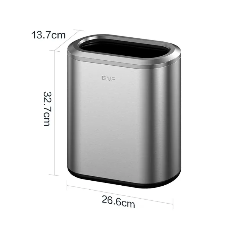Wholesale Kitchen Living Room Open Top Round Stainless Steel Hotel Room Waste Bins