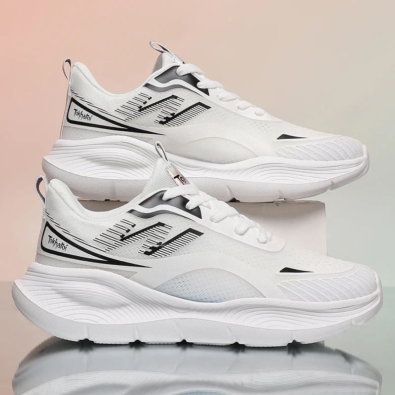 Men Sports Running Shoes Casual Marathon Breathable Lightweight Women's Comfortable Athletic Nonskid Walking Sneakers Outdoors