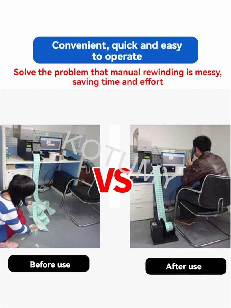 Enrouleur d'étiquettes à vitesse réglable, enrouleur automatique bidirectionnel, Machine à codes-barres auto-adhésive, pour vêtements