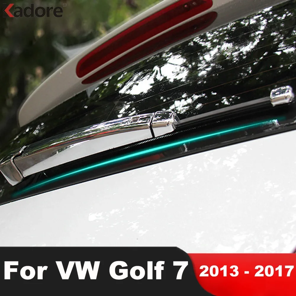 

For Volkswagen VW Golf 7 MK7 2013-2015 2016 2017 Chrome Car Rear Window Wiper Cover Trim Tail Windshields Arm Blade Accessories