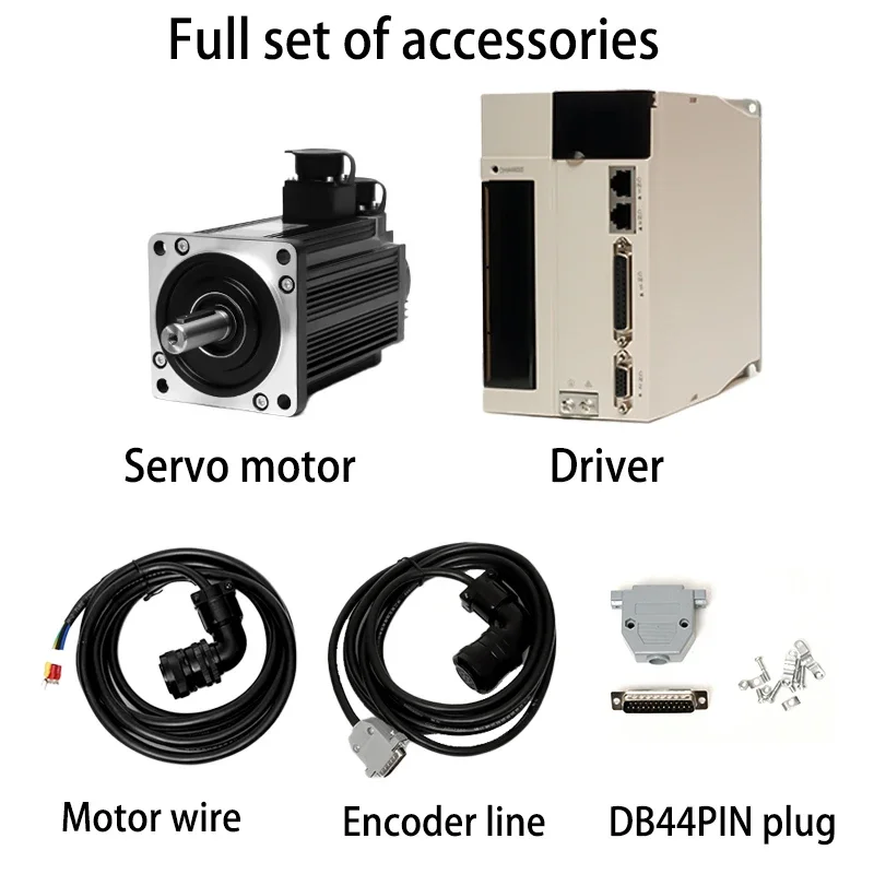 60/80/110/130 AC Servo Motor Driver Set 400W/750W/1.8KW/2.3KW for CNC Textile Milling Cutting Print Machine Electrical Equipment