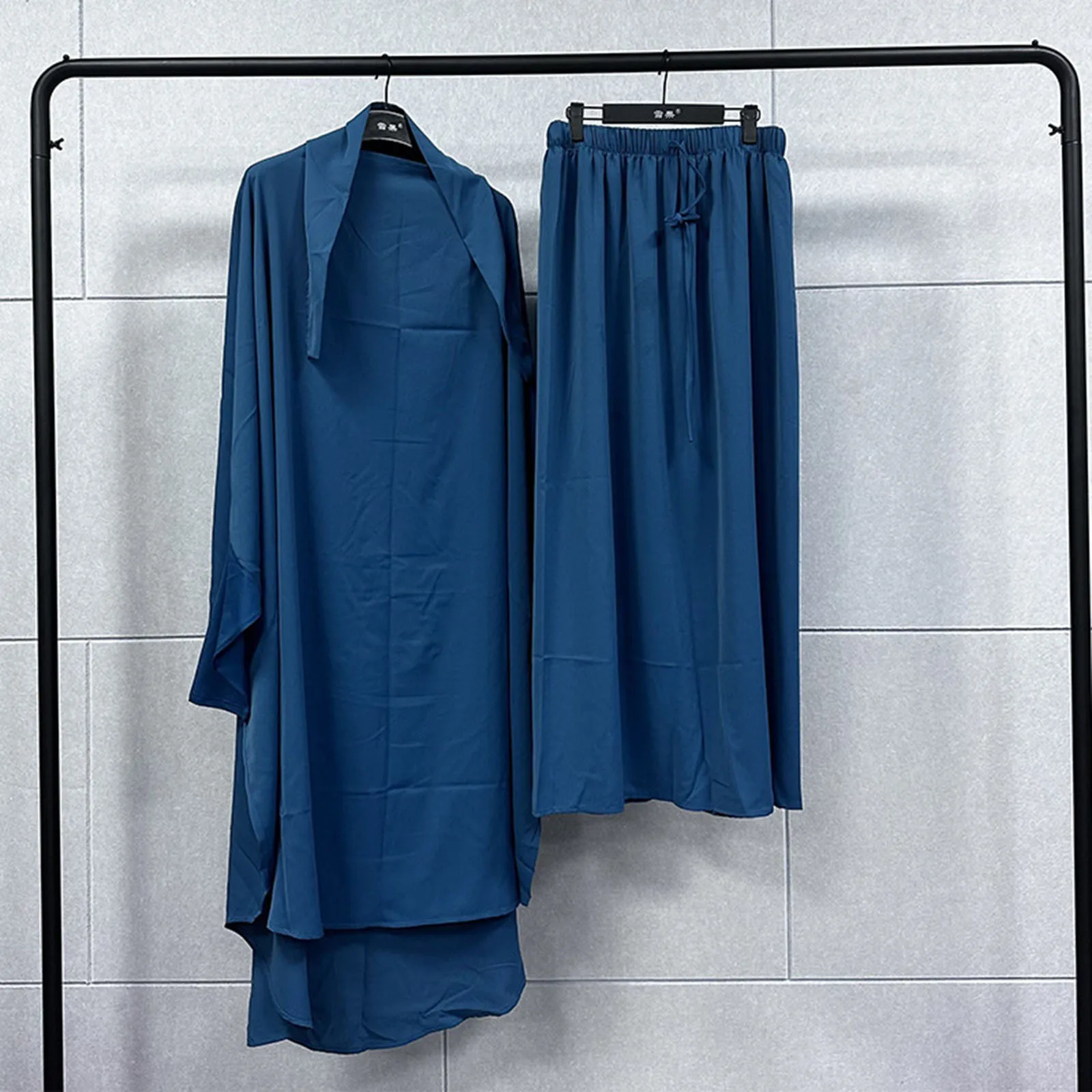 Robes musulmanes à manches longues pour femmes, robe de prière, belle robe de soirée, olympiques pantalons trempés, veste longue, 2 pièces, 2024