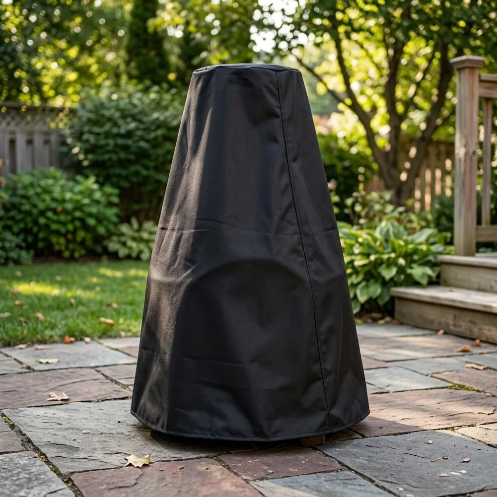Chiminea Cover Compatible with Outdoor Stove 48 x 21 x 24 in 210D Polyester PVC-Coated Weatherproof Protection