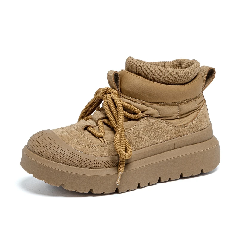 

CICIYANG Women's Winter Ankle Boots 2025 New Thick Sole Fluff Warm Snow Boots Cow Suede Anti-slip Booties for Female Handmade