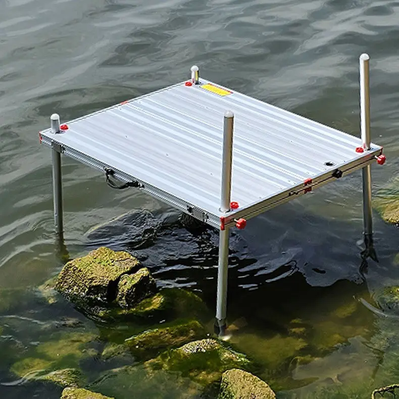 Portable Fishing Platform 낚시좌대 Ultra Light Aluminum Alloy Thickened Foldable 민물좌대 Freshwater민물낚시좌대Wild Footrest낚시 플랫폼