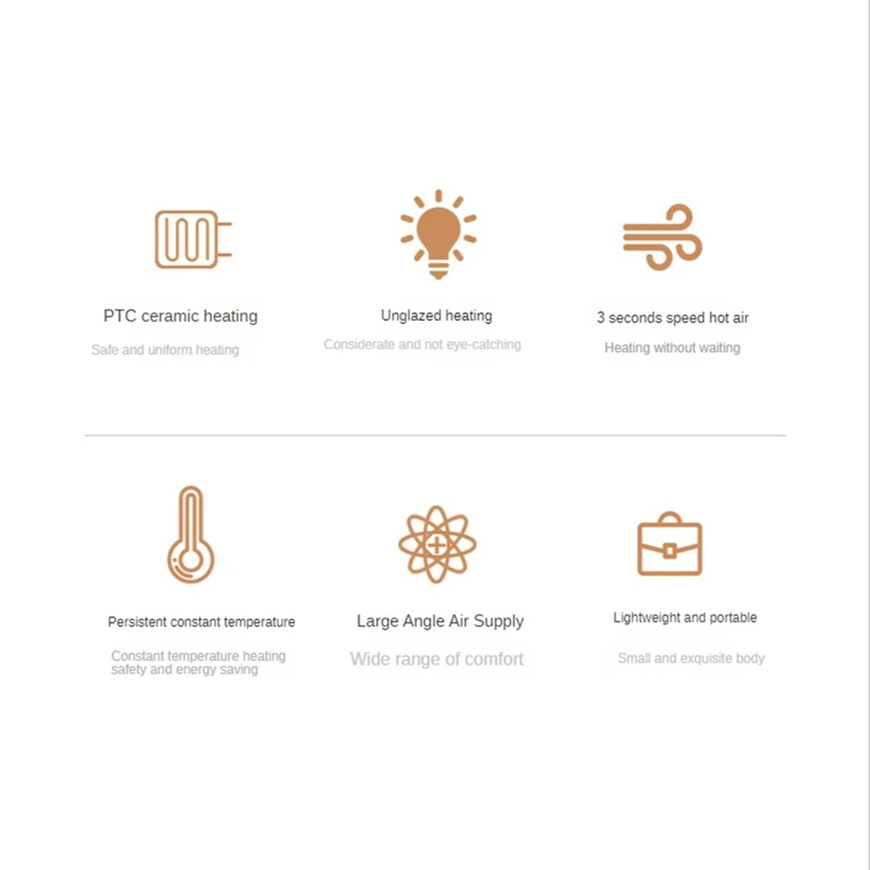مروحة تسخين صغيرة محمولة مع حماية من الحرارة الزائدة ، مساحة التدفئة ، قابس الاتحاد الأوروبي ، مروحة صغيرة
