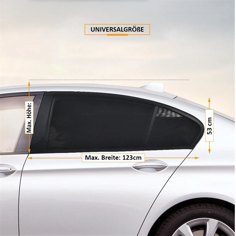 Car Window Screen Door Covers Front/Rear Side Window UV Sunshine Cover Shade Mesh Car Mosquito Net For Baby Child Camping