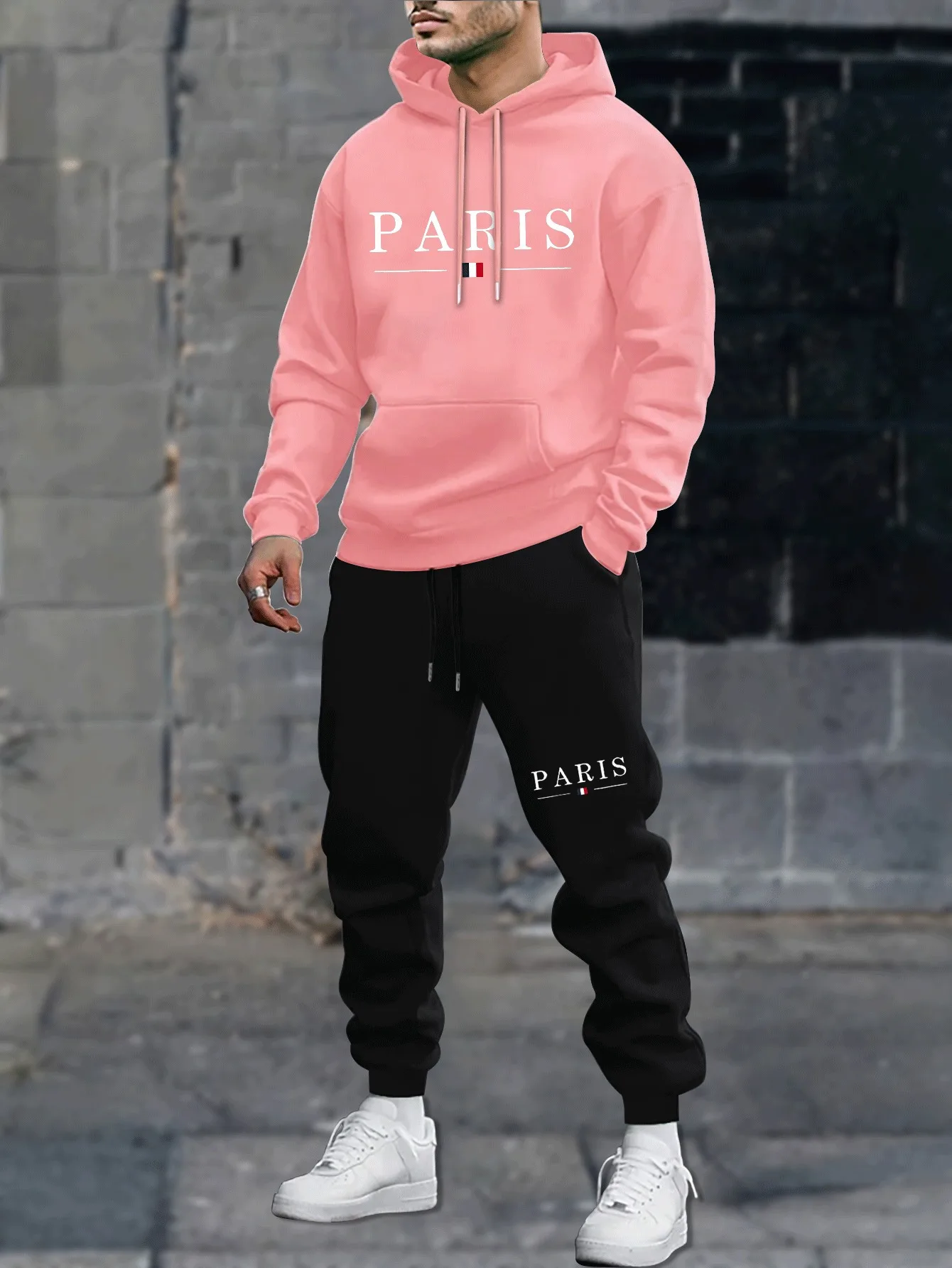 

Men's Casual Two-piece Hoodie and Sweatpants Warm Set - Autumn/Winter 2025 Fashionable Loose Fit
