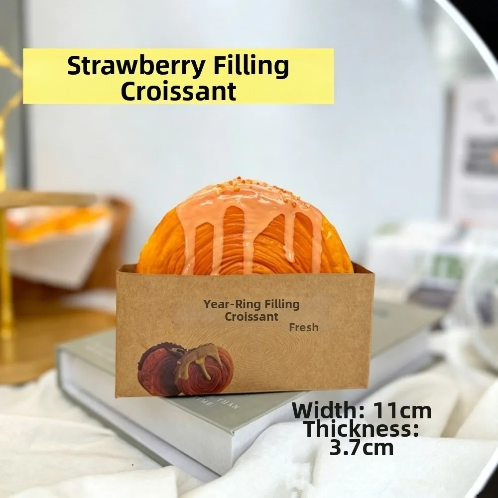 Simulated 3D Kneading Bread Hand Relaxation Slow Rebound Bread Toast Squishy Year Ring Croissant Slow Rising Rebound Squeeze