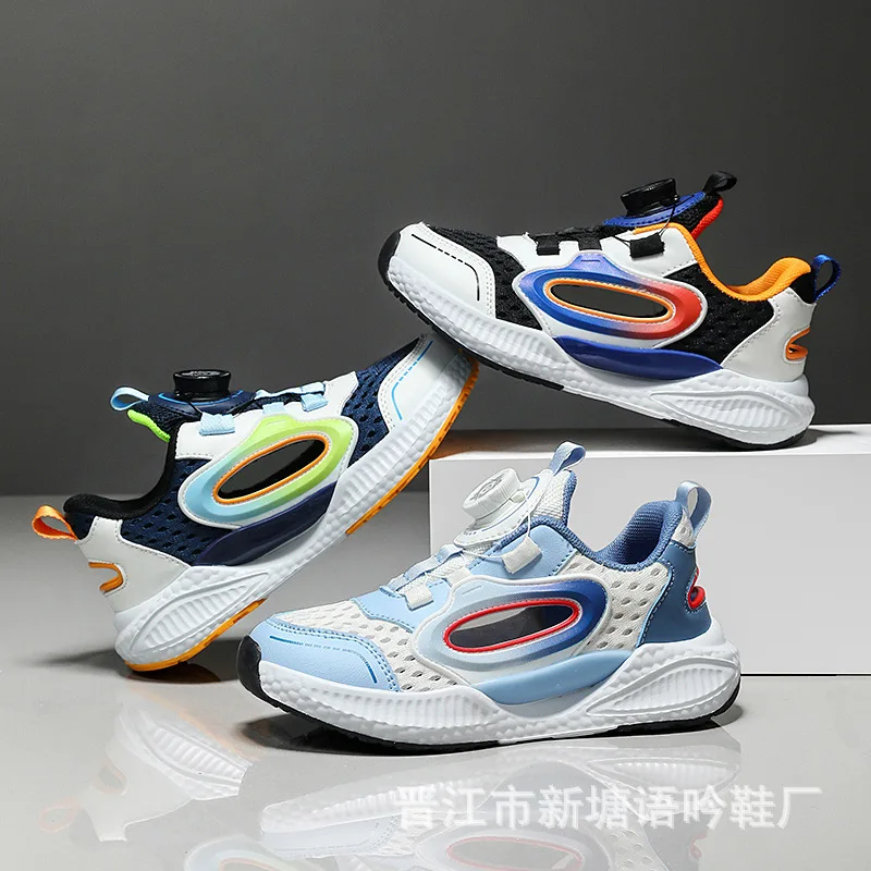 

Sales of Summer Single Mesh Children's Shoes, Boys' Sports Shoes, Breathable Mesh Hollowed Out Middle and Large Boys' Anti Slip