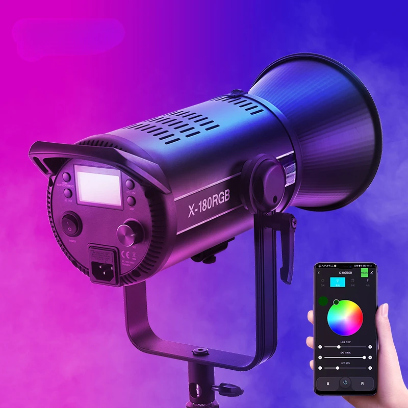 

X-180RGB LED RGB COB Video Light 180W 2700-6500K Bicolor Photography lighting Lamp for Studio Photo Video Live