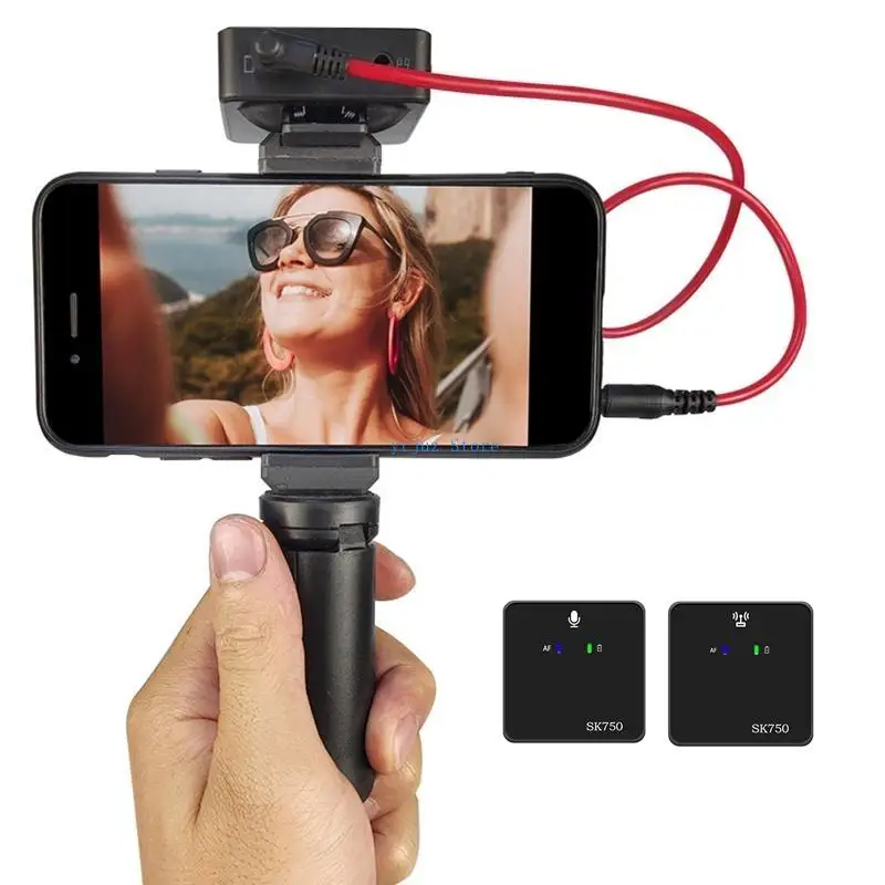 

583D Noise Reduction Lavalier Wireless Microphone Type-C 3.5MM Plug and for Play for Blogging Vlogging Live Broadca