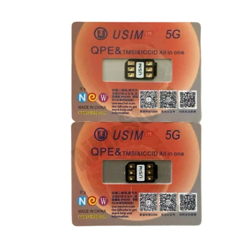 Usim Ultra الأصلي مع وضع QPE Esim مع شريط لاصق لهاتف iPhone 12 mini 13 mini 16 15 14 X 8 7 iOS18 iOS26