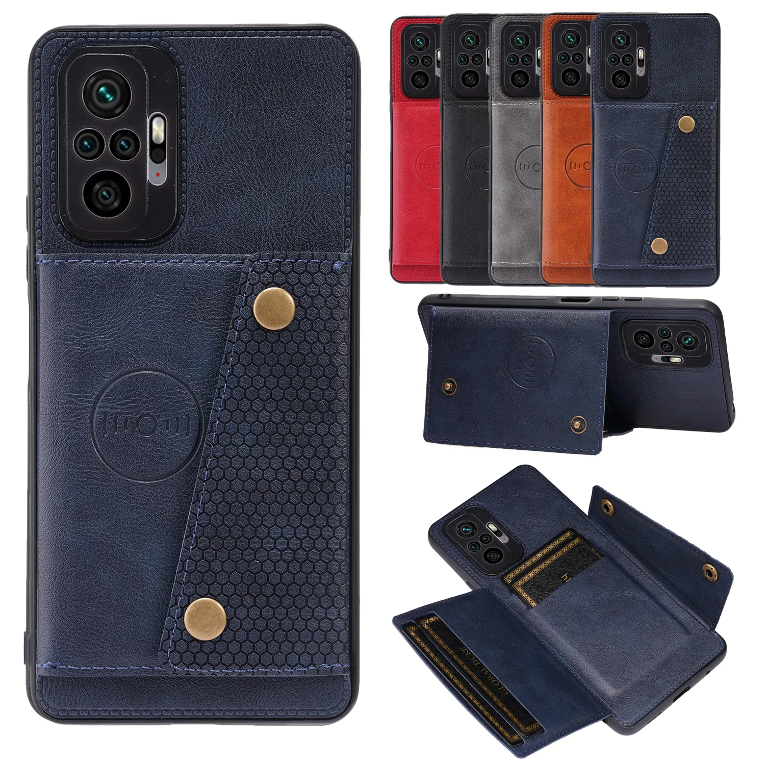 Flip Leather Case For Redmi Note 13 Pro +  5G 2S 12 11 10 11S 10S 9S 8 7 Pro Plus 13C 10C Card Slot Holder Wallet Cover