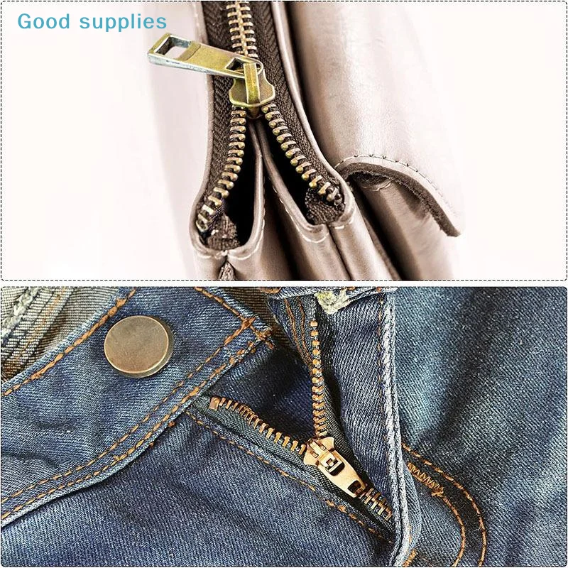 Zipper Repair Kit with Fixing Box And Insertion Pin for Bags Coats Clothing - Replacement Zipper Tools for 3-10 Sizes