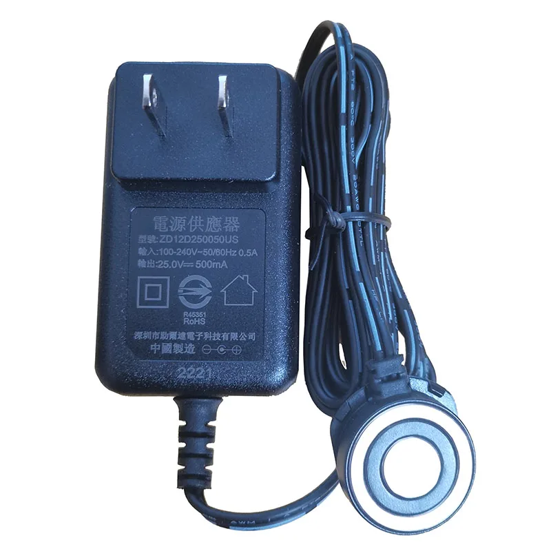 المكنسة الكهربائية اللاسلكية الأصلية المحمولة FC6723 محول الطاقة ZD12D 250050 كابل شاحن بقابس الولايات المتحدة + الاتحاد الأوروبي 25V500mA