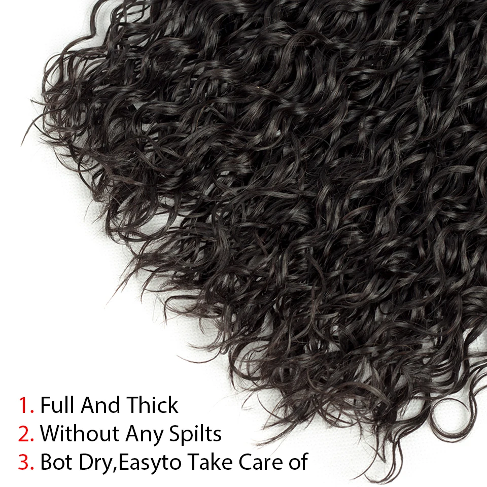 10A Water Wave Bundles Human Hair Bundles Brazilian Natural Human Hair Bundles 8-32 Inch Remy Hair Weave Extensions For Woman