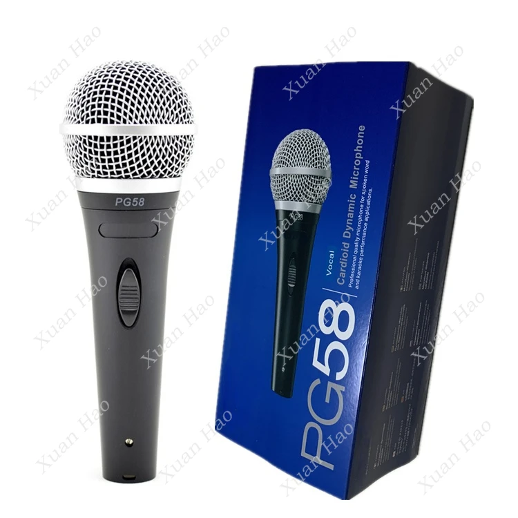 

Top Quality PG58 Live Performance Mic Cardioid Dynamic Microfone Wired Vocal Microphone PG58