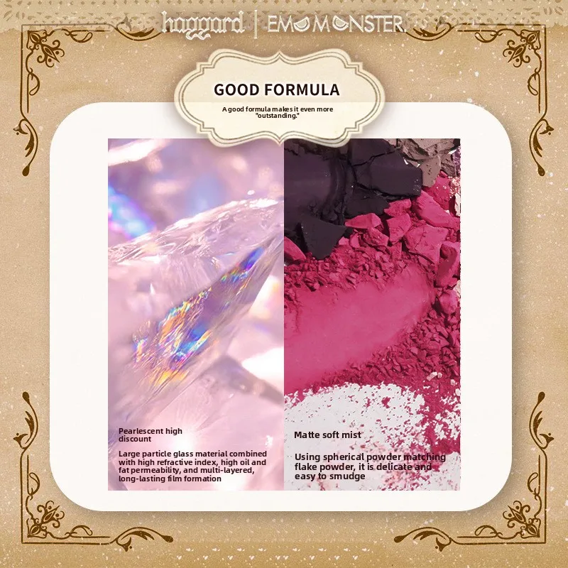 Haggard placa de sombra pó fumado marrom fosco brilho 4 cores sombra longwear paleta de sombras com tons transicionais