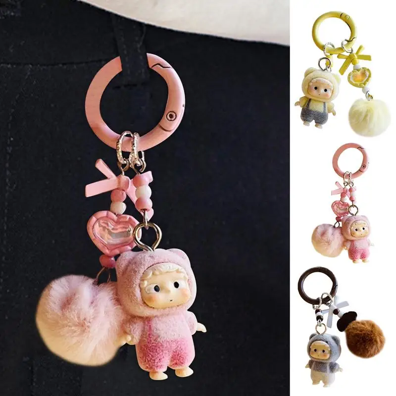 

Брелок для ключей с мультяшной куклой, забавная кукла, кулон с мультяшной куклой, креативный брелок для ключей, украшения для сумки, брелок для ключей, очаровательный брелок с милыми животными для