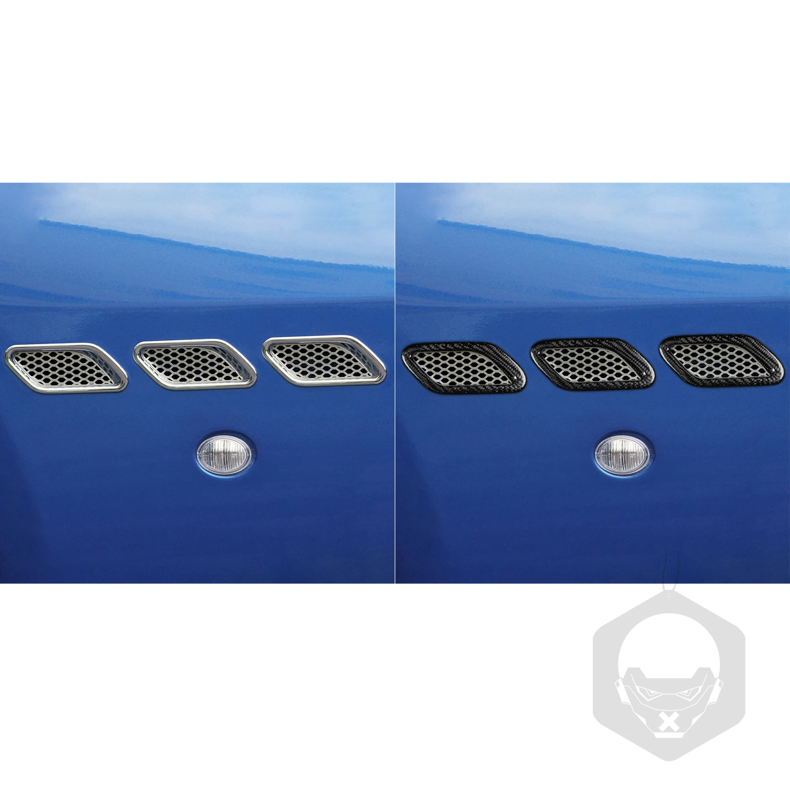 6pcs Car Body Sides Fender Air Vent Cover For Maserati GT Gran Turismo 2009-2019 Exterior Real Carbon Fiber Decor