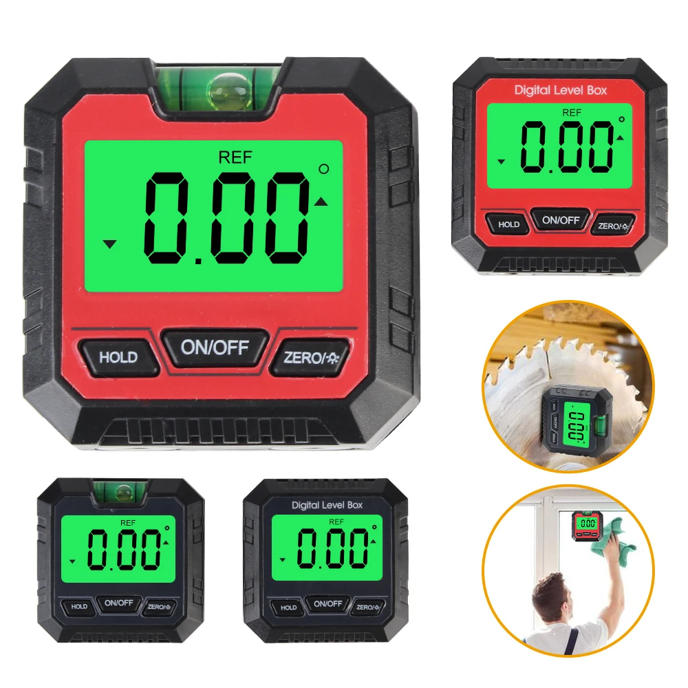 Protractor Portable Inclinometer Horizontal Scale Ruler 90degree Angle Finder Bubble Electric Level Digital Spirit level