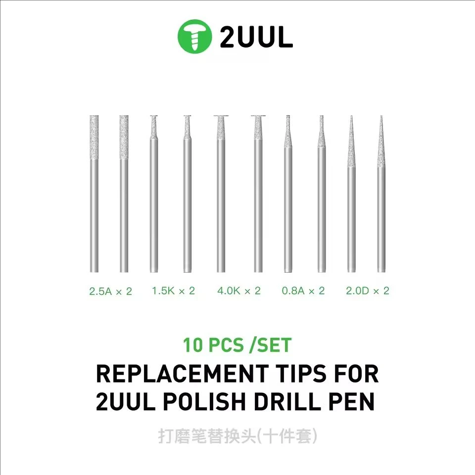 2UUL 10PCS 2.35MM Grinding Replacement Tips For Da81 Grinding Pen DA82 CVT Grinder CPU IC Chip NAND Polishing Machine