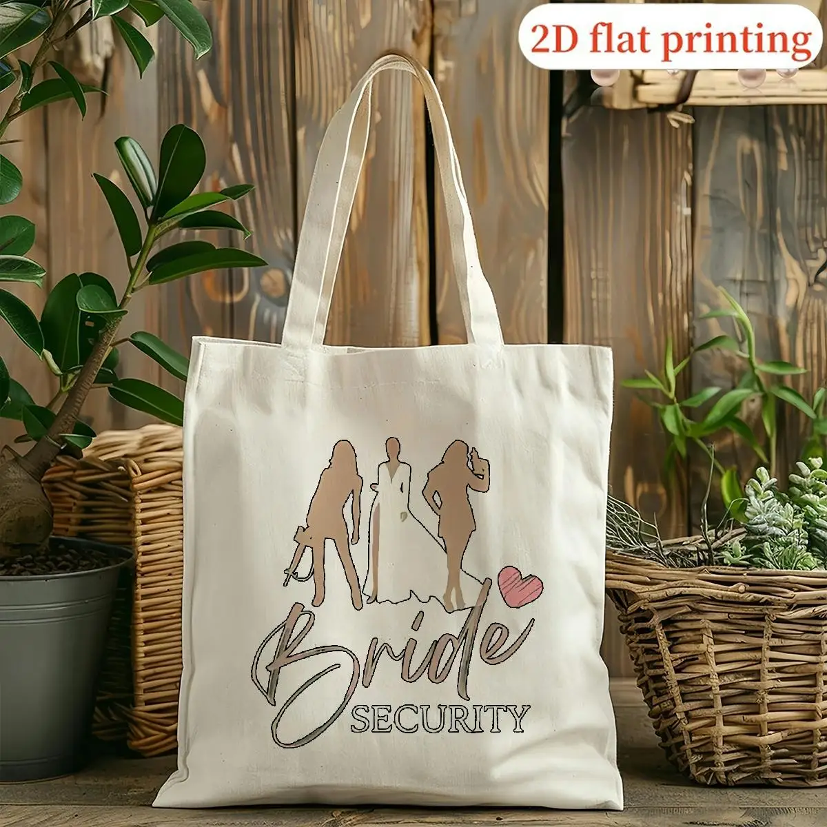 Printed Tote Bags Hzh260222X200, Casual Fashion Commuting Fashion Tote Bags, Unisex, Universities, Beach Trips, Holiday Gifting