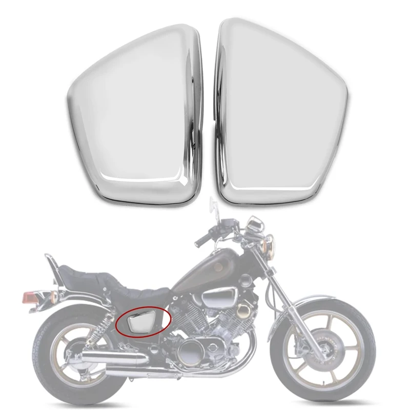 Motorcycle Battery Side Cover Protection Guard Fairing Panel Oil Tank Accessories For Yamaha XV700 750 1000 1100 Virago 1984-UP