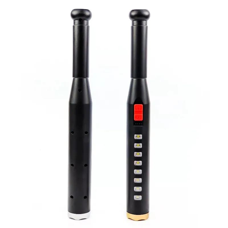 Outdoor Baseball Bat Self-Defense Flashlight - Super Bright Long-Range LED, Security Patrol & Home Emergency Torch