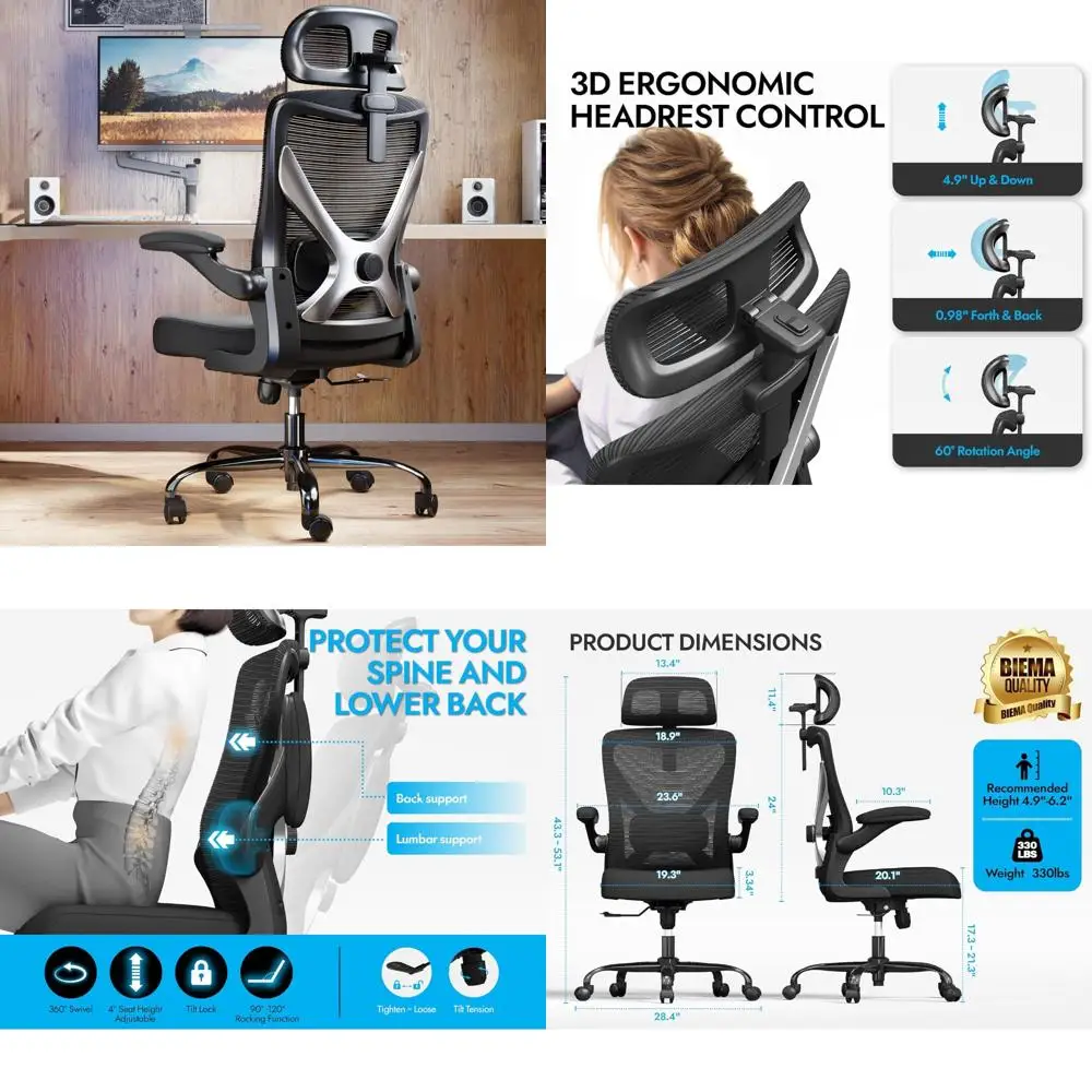 

Ergonomic X-Shaped Desk Chair: Comfortable Gaming and Office Chair with Lumbar Support and Mesh Back