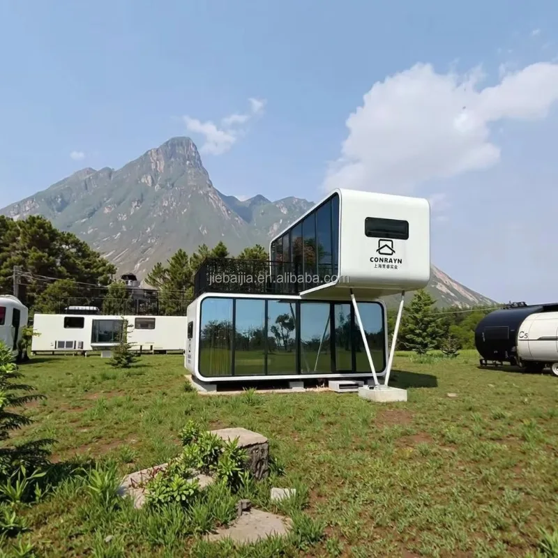 Villa de aço com 2 quartos, villa ou hotel, apartamento, quarto, villa contêiner