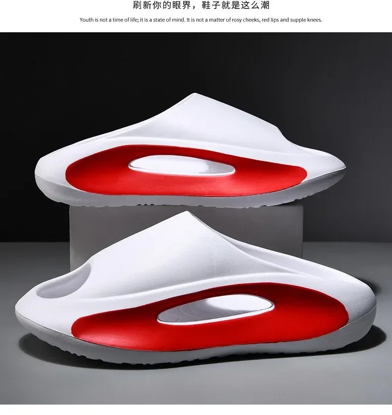 Hochwertige, trendige Outdoor-Pantoffeln mit EVA-Sohle, bemalt, weichsohlig, für Strand und Zuhause – Detail 8